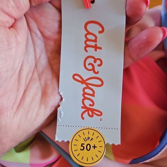 Cat & Jack Two Piece Bikini Swimsuit Multicolored Large (10/12) - Picture 6 of 7